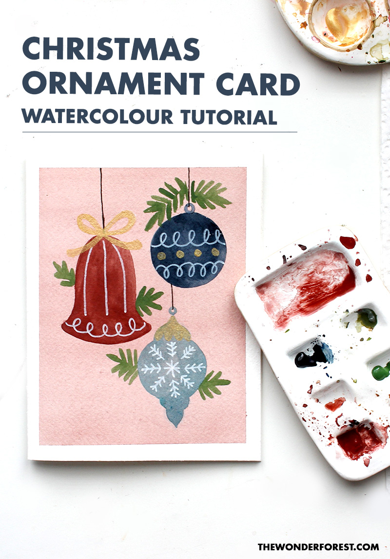 Watercolour Christmas Card Tutorial