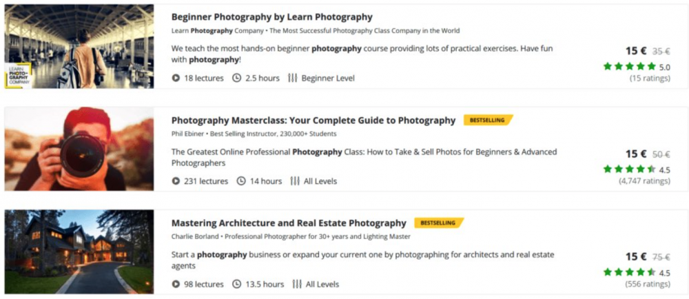 Top Photography Courses