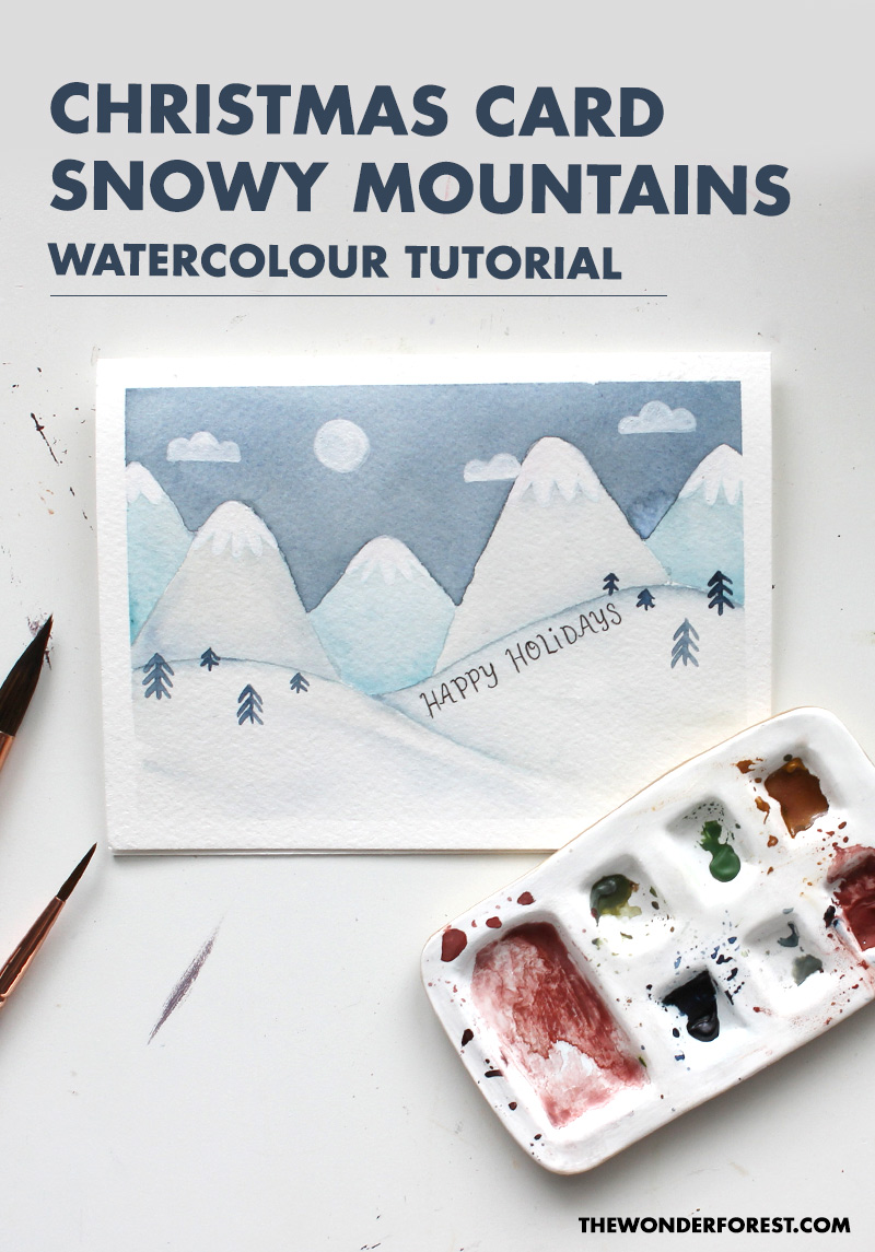 Christmas Watercolour Card Tutorial