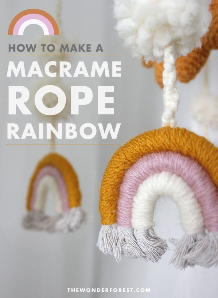 How to Make a Yarn Wrapped Rainbow