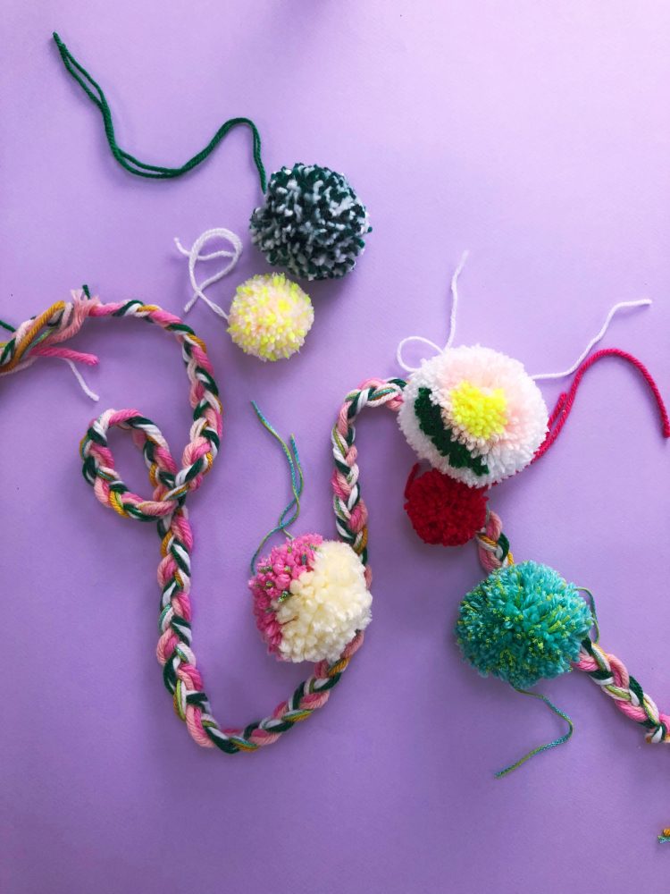 Spring Pom Pom Garland DIY