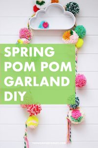 Spring Pom Pom Garland DIY