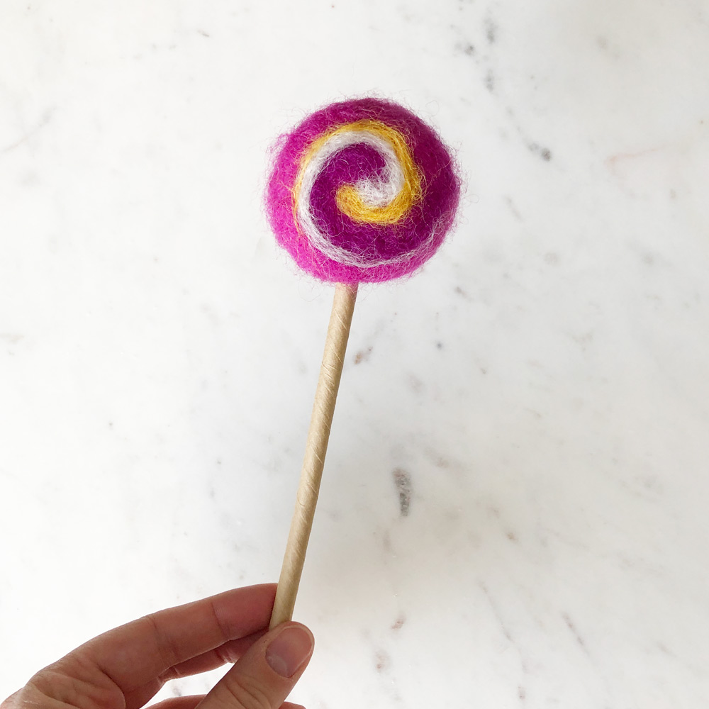 How To Make Colourful Felted Lollipops