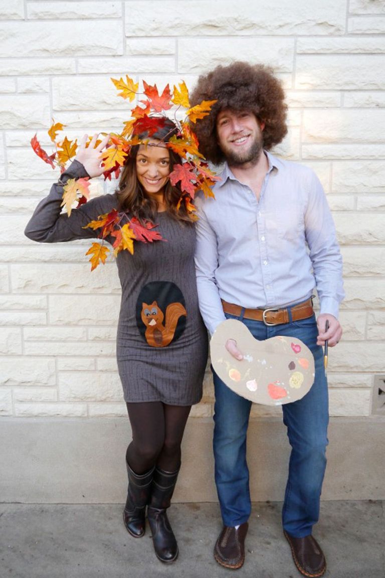 Bob Ross and Tree Couples Costume