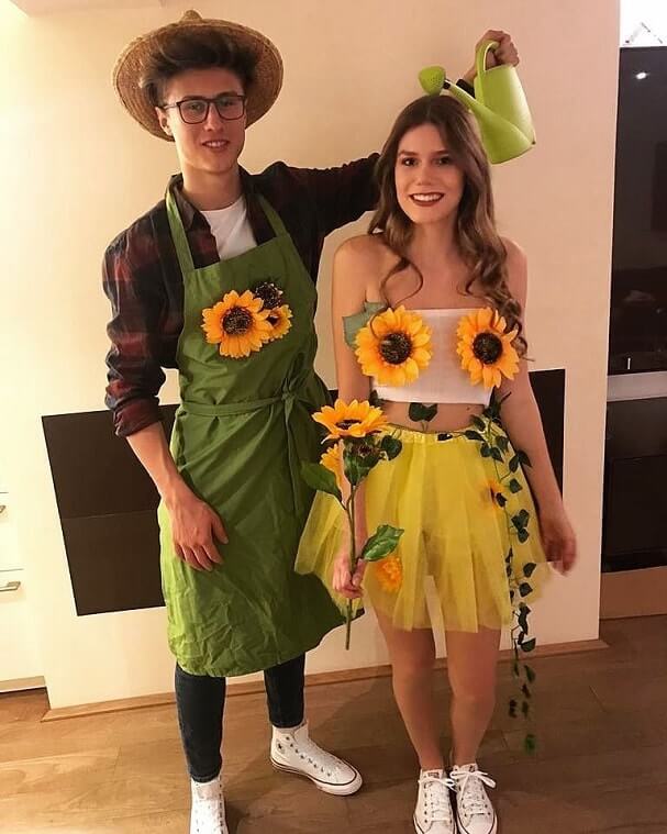 Sunflower Gardener Halloween Costume 