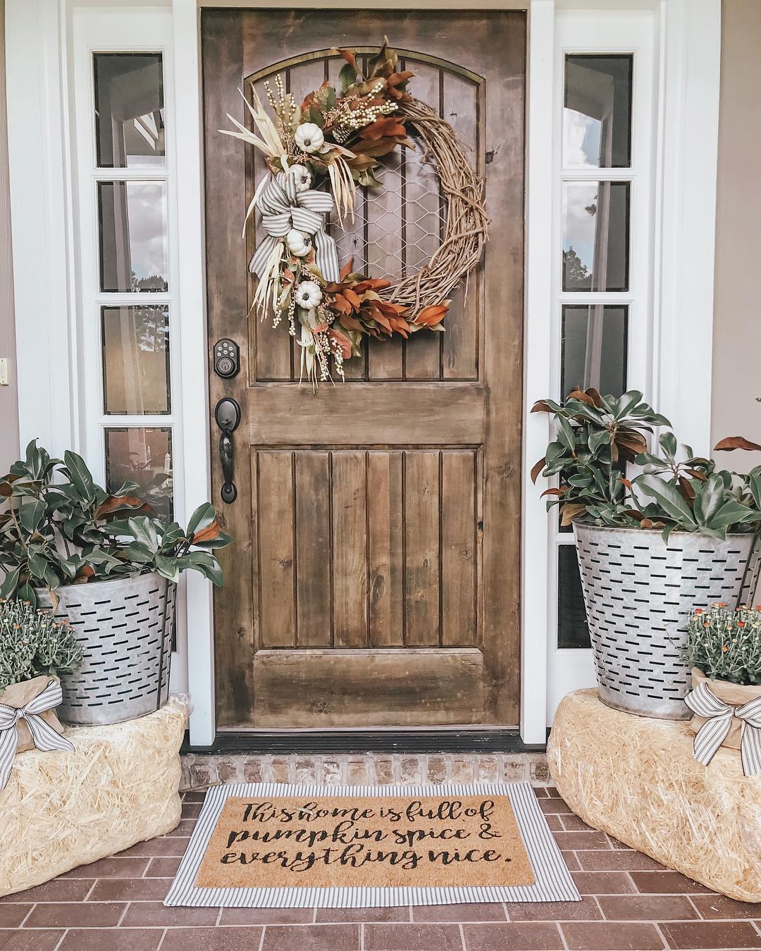 Rustic Neutral Fall Door Decor