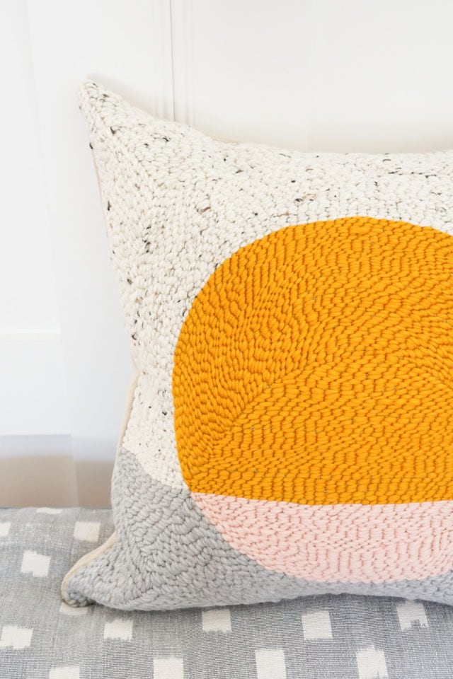 DIY Punch Needle Sun Pillow