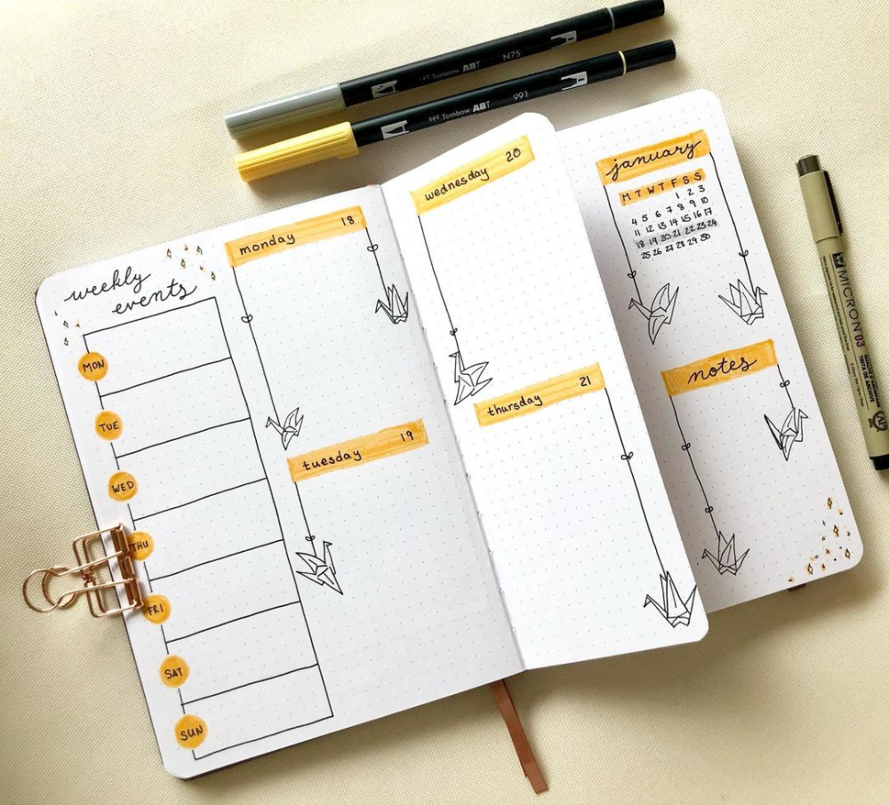 15 Creative Bullet Journal Weekly Spread Ideas Wonder Forest