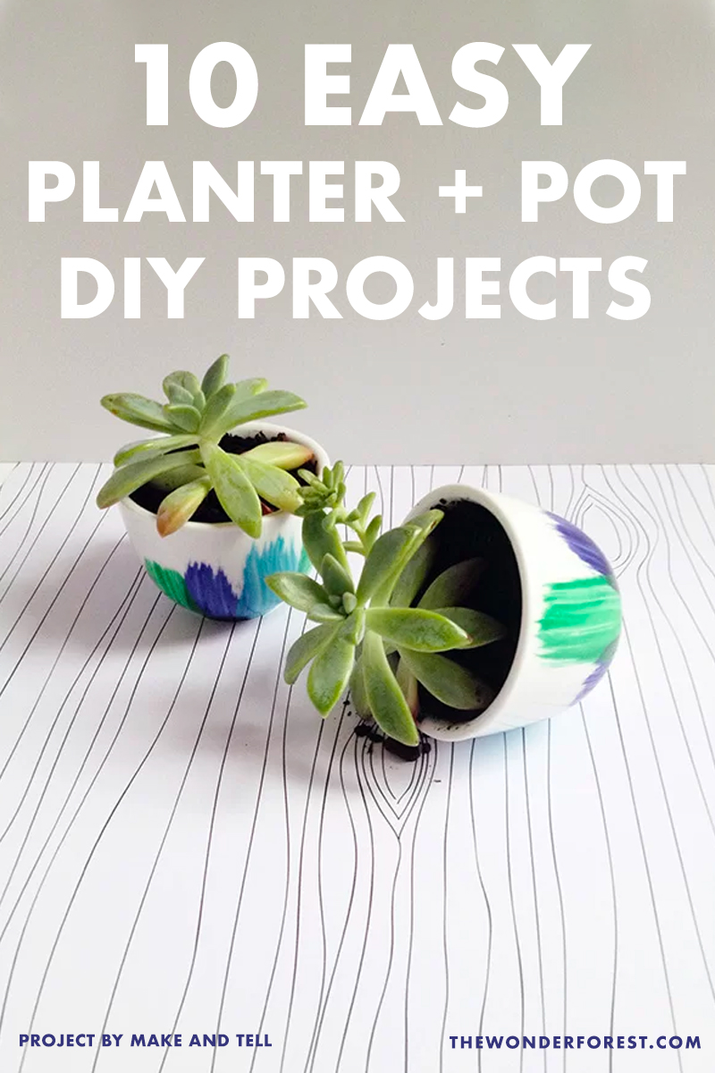 These faux-stone pots are the perfect DIY spring project