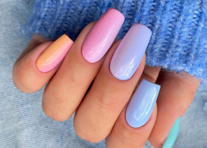 Ombre Pastel Nails