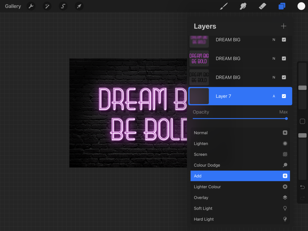 How to Create a Neon Sign in Procreate