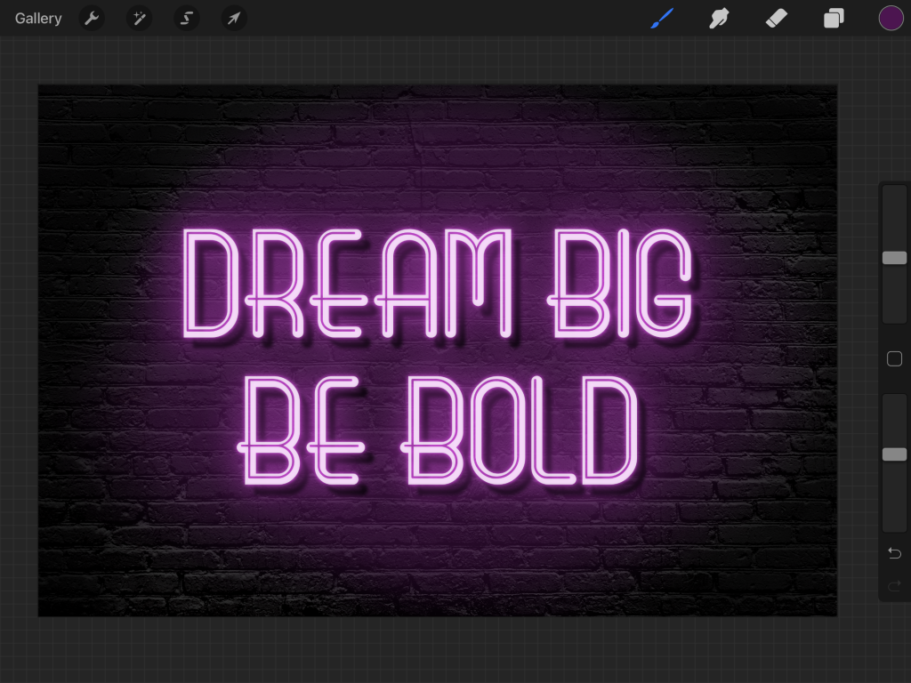How to Create a Neon Sign in Procreate