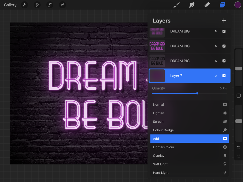 How to Create a Neon Sign in Procreate