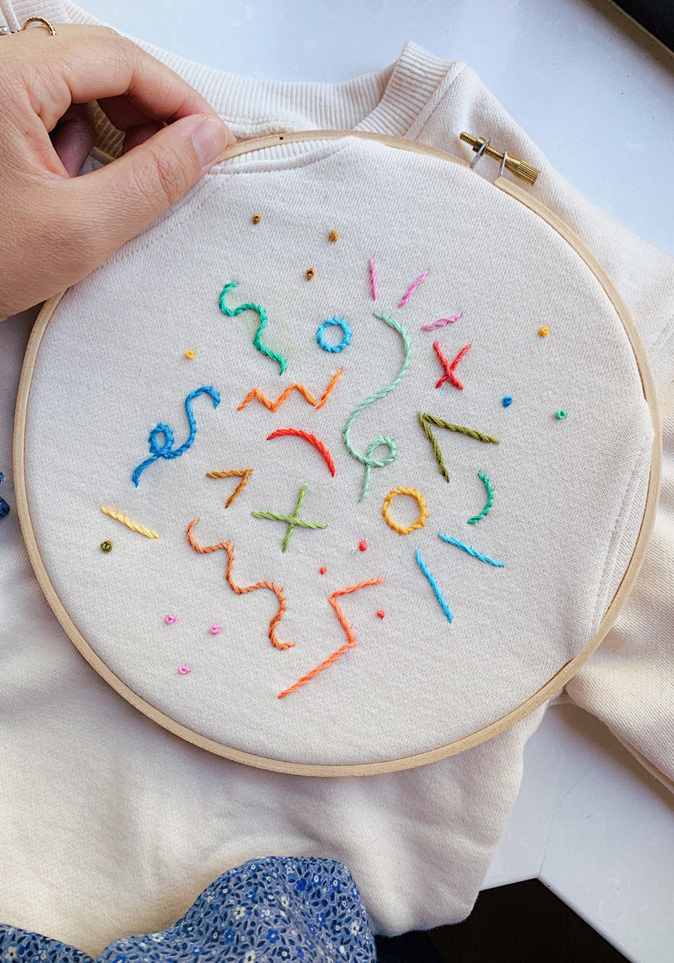 doodle sweatshirt embroidery
