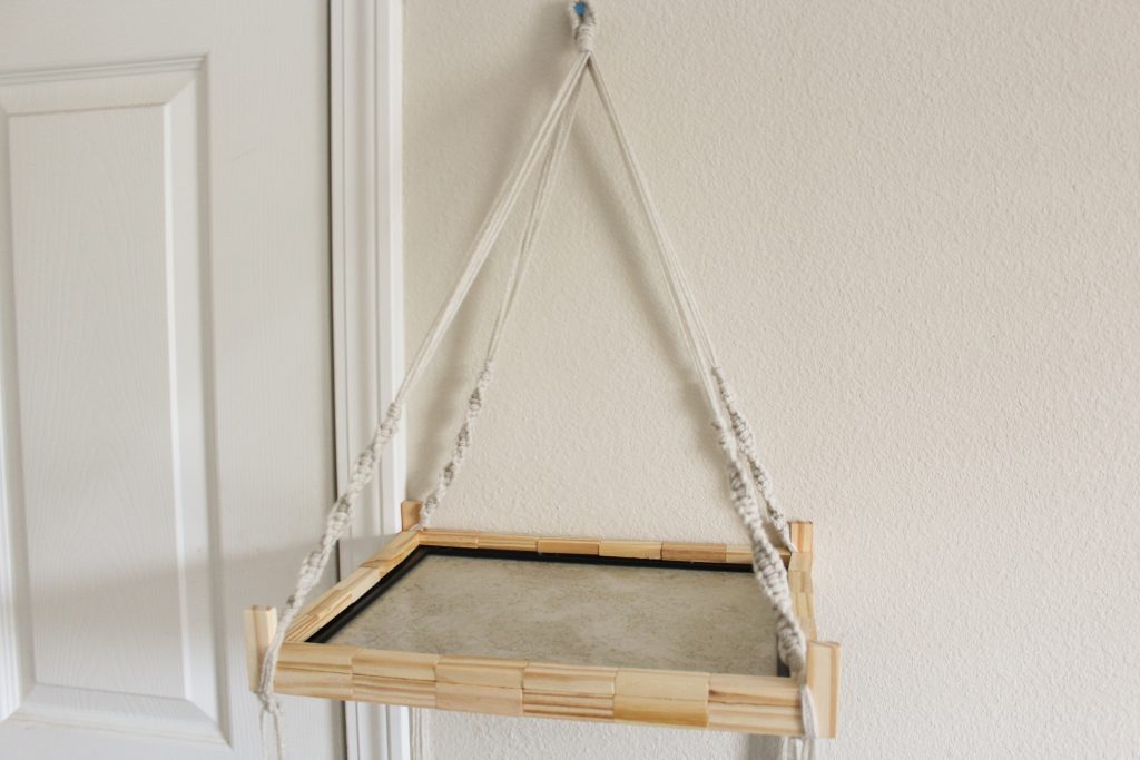 Summer Dollar Store DIY: Macrame Hanging Shelf