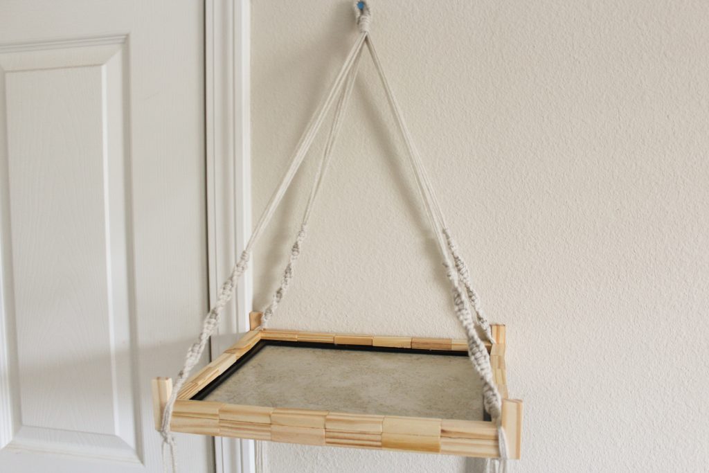 Summer Dollar Store DIY: Macrame Hanging Shelf