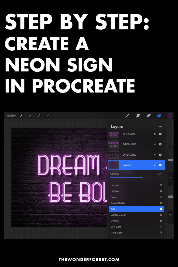 How to Create a Neon Sign in Procreate