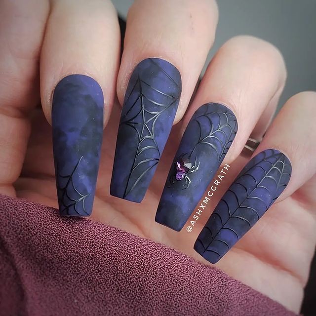 Fascinating Fall Nail Art and Halloween Nail Design