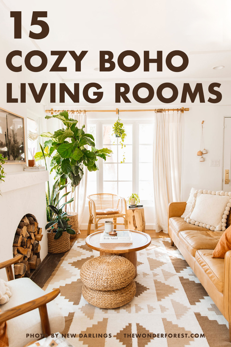 15 Cozy Boho Living Rooms You'll Love