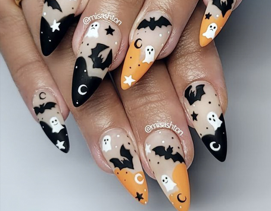 3. "Spooky and Cute Halloween Nail Ideas for Short Nails" - wide 1