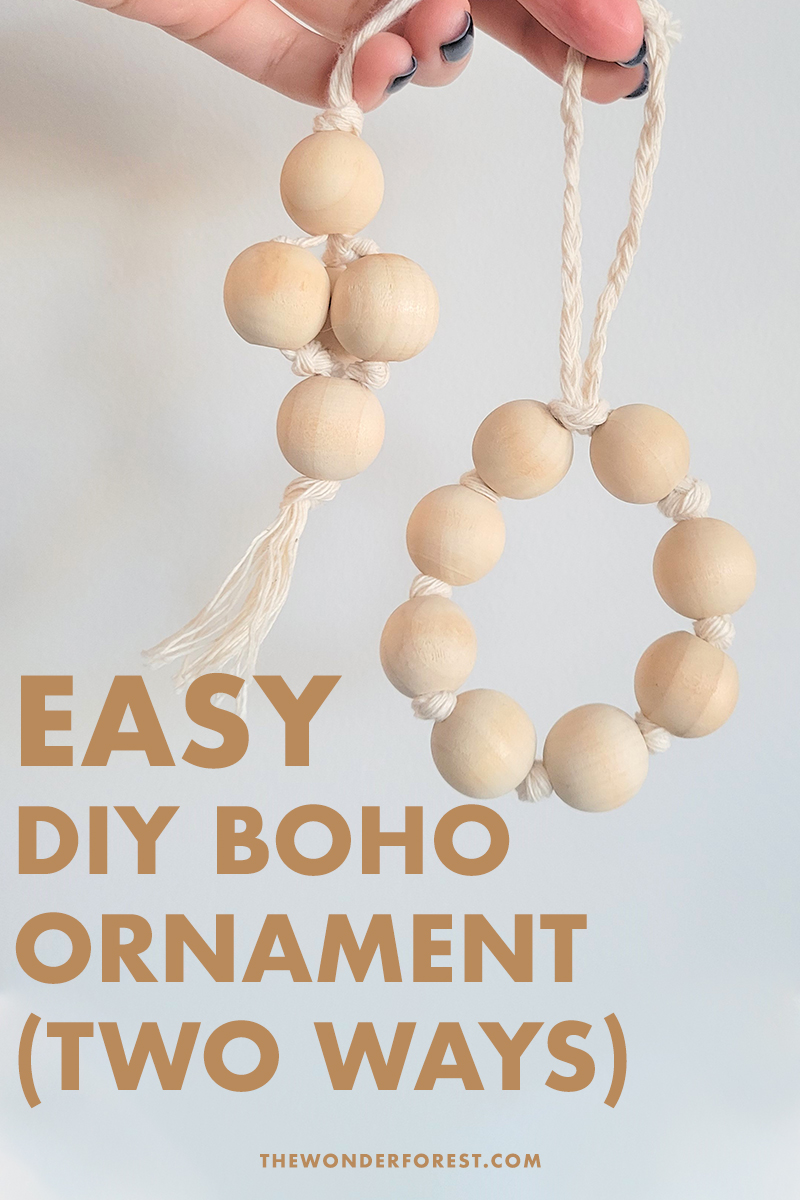 DIY: Make This Simple Boho Christmas Tree Ornament (Two Ways)