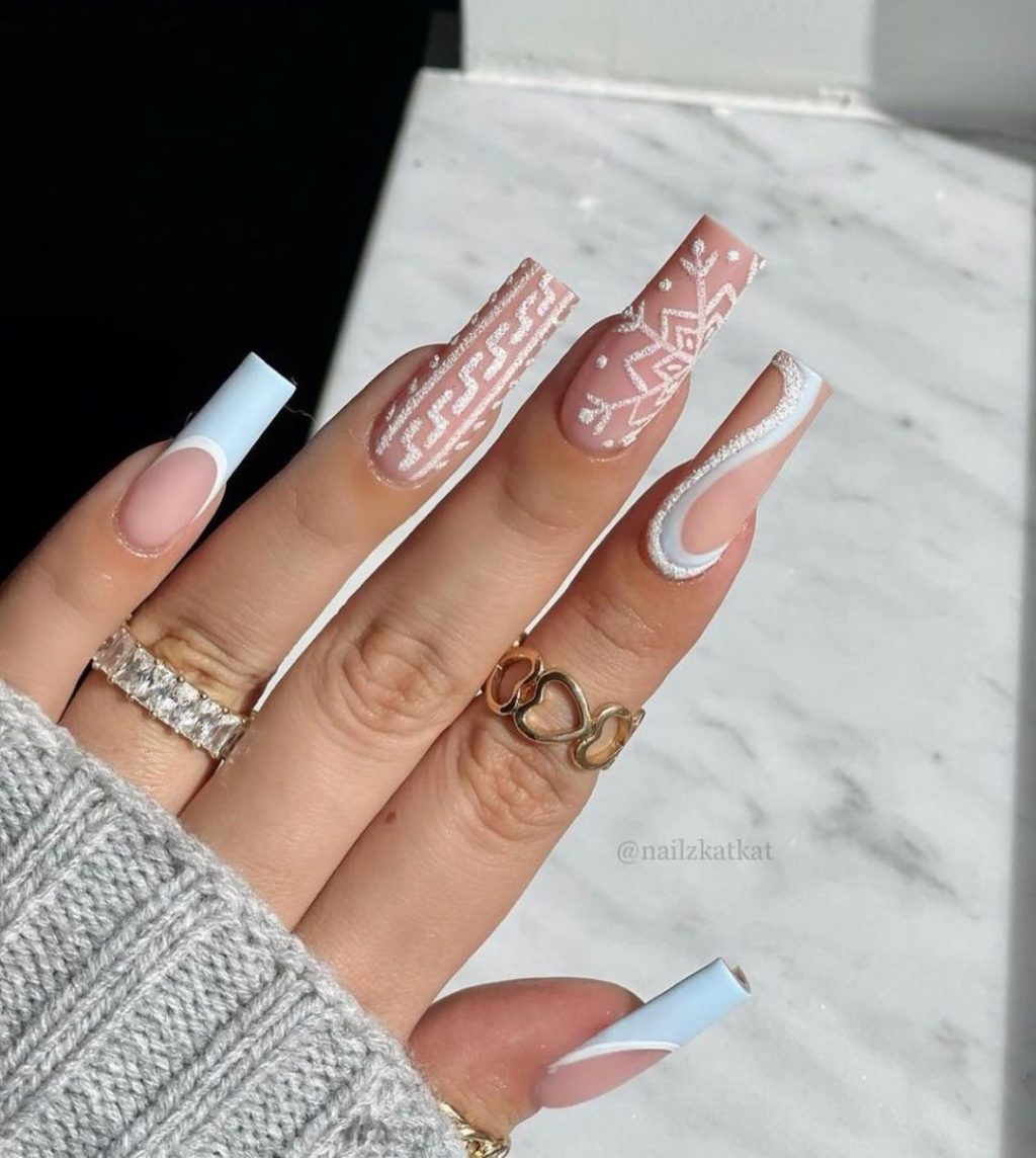 19 top Winter Nail Designs Coffin ideas in 2024