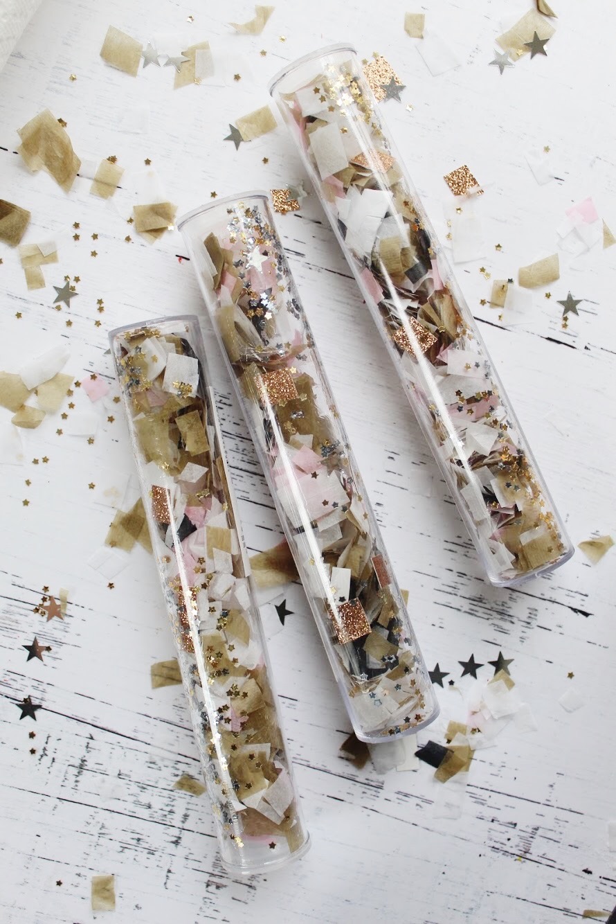 DIY Star Confetti Tubes for New Years