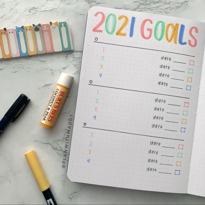 12 Bullet Journal Spreads to Help You Reach Your Goals