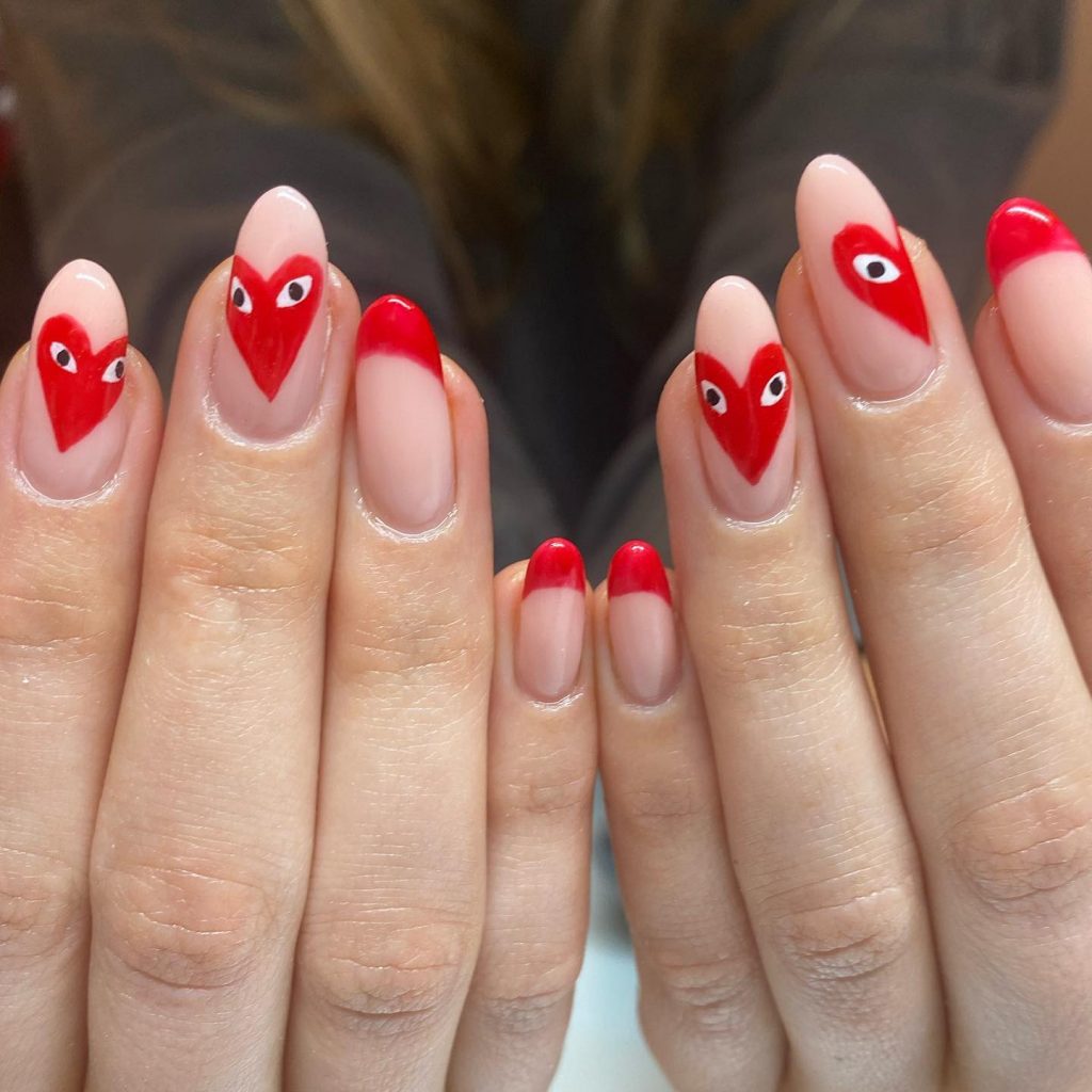 100 Best Valentine's Day Nails : Simple Valentine's Day Nail Art 1 - Fab  Mood | Wedding Colours, Wedding Themes, Wedding colour palettes