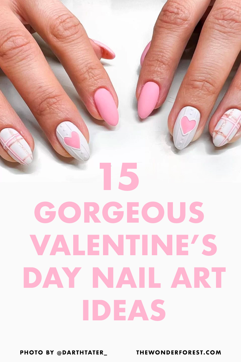 Valentine Nails, Lovely Nail Art, Heart Designs, Short/medium