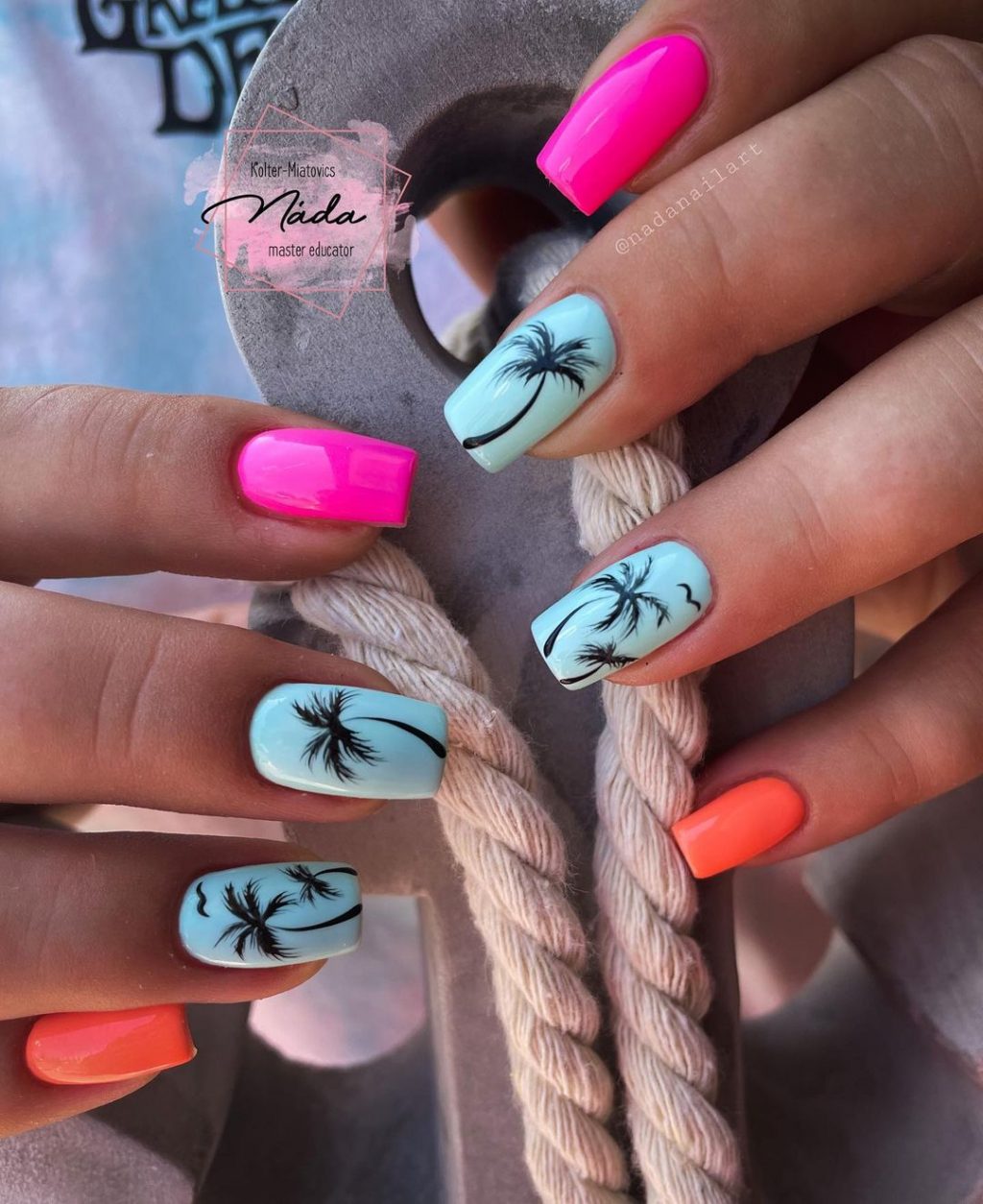 20 Pool Party Inspired Summer Nail Art Ideas