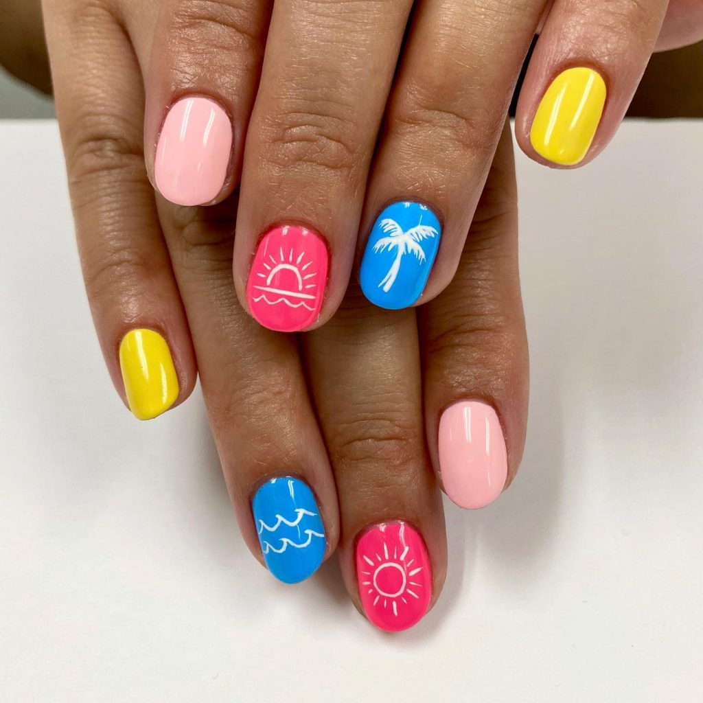 20 Pool Party Inspired Summer Nail Art Ideas - Wonder Forest