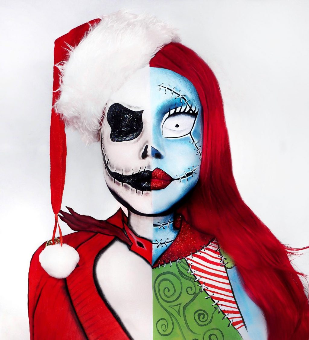 jack and sally face paint makeup