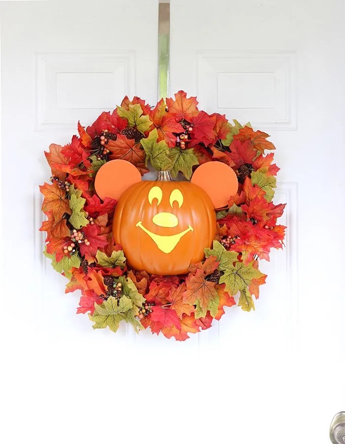 Disney Mickey Pumpkin Wreath DIY
