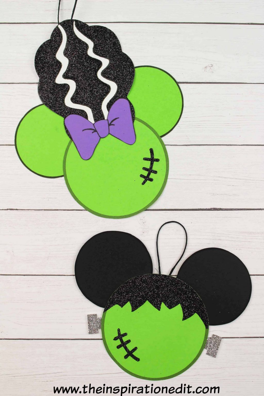 Frankenstein Mickey and Minnie Mouse Decor
