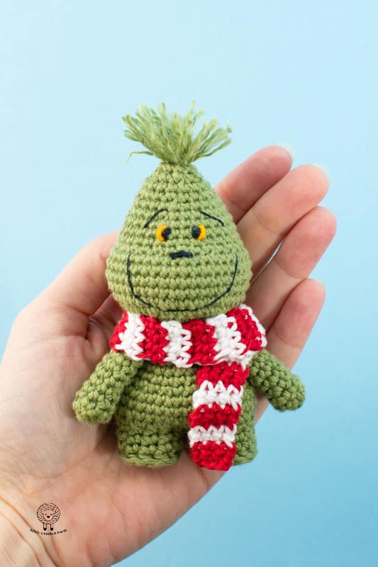 Grinch Amigurumi Crochet Ornament