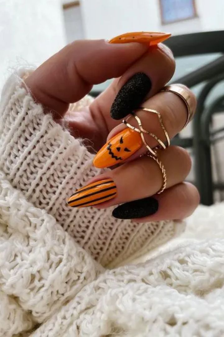 20 uñas de Halloween simples y espeluznantes