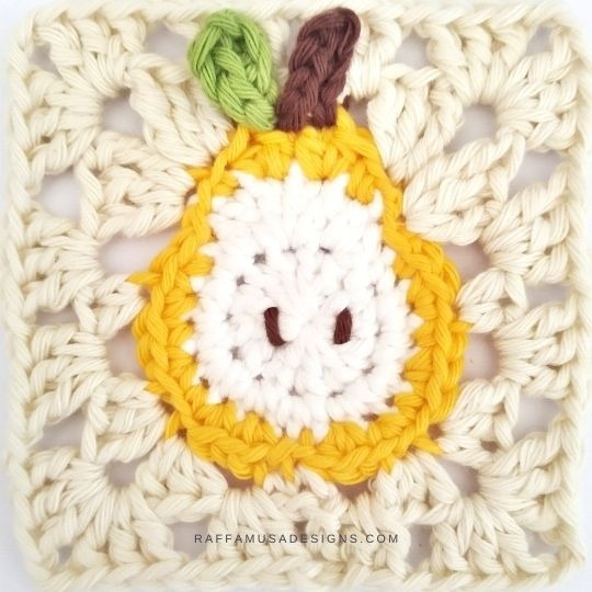 Crochet Pear Granny Square