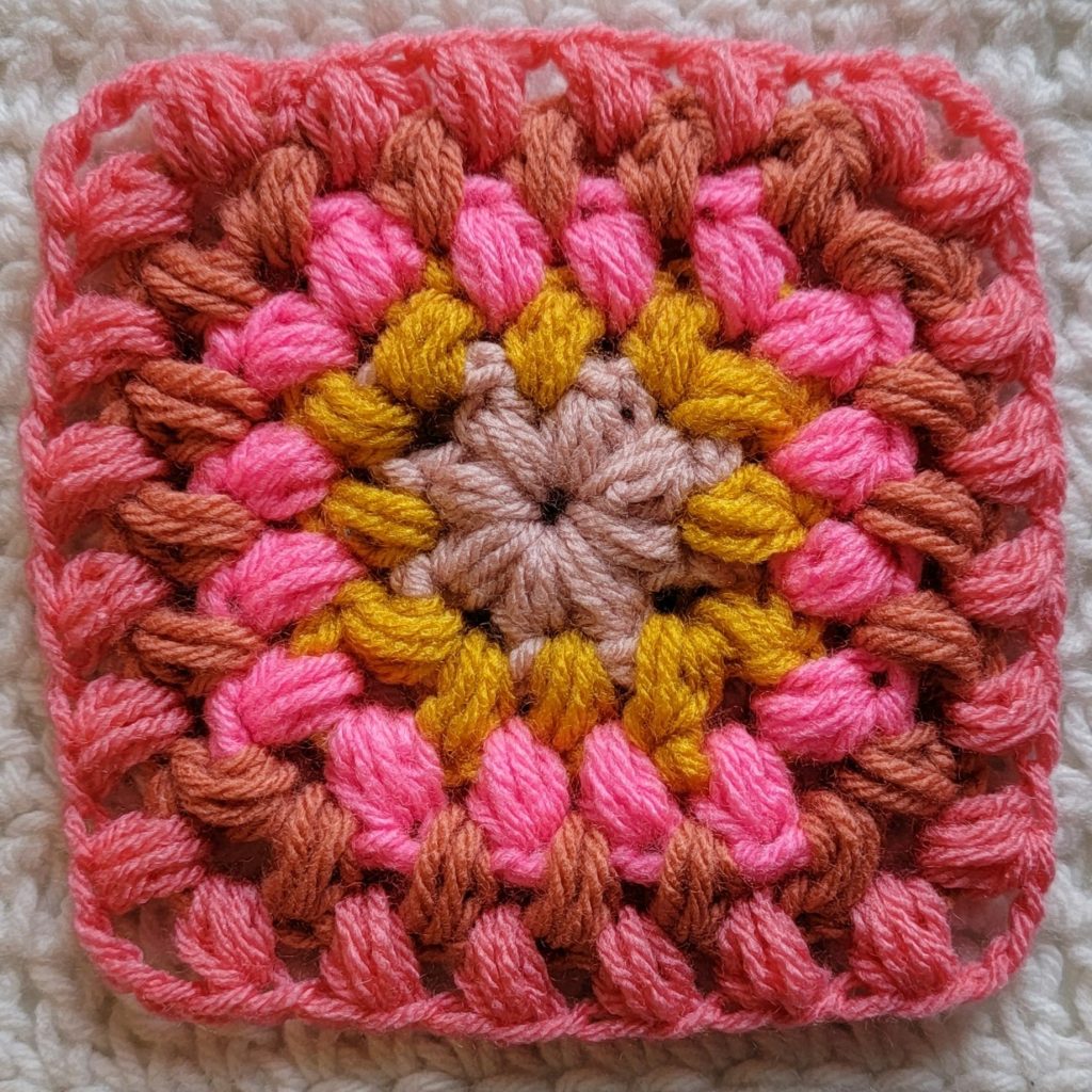 Puff Stitch Granny Square Pattern