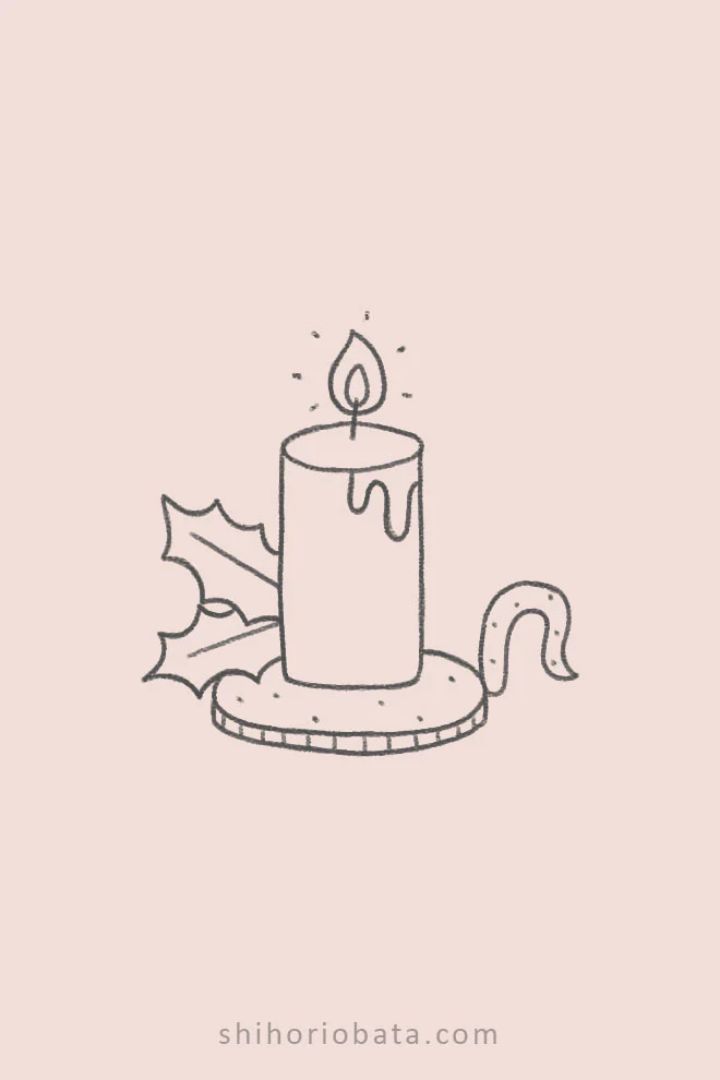 Creative and Easy Drawing Ideas for Christmas CANDLE