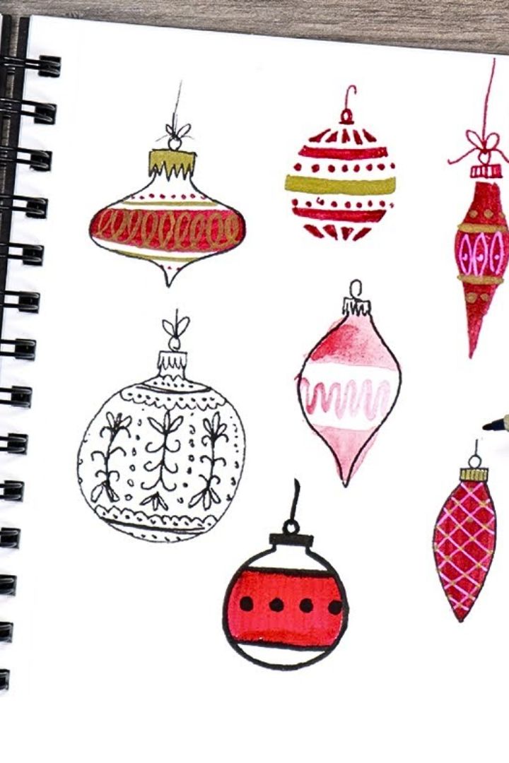 How to Draw Christmas Bells - HelloArtsy