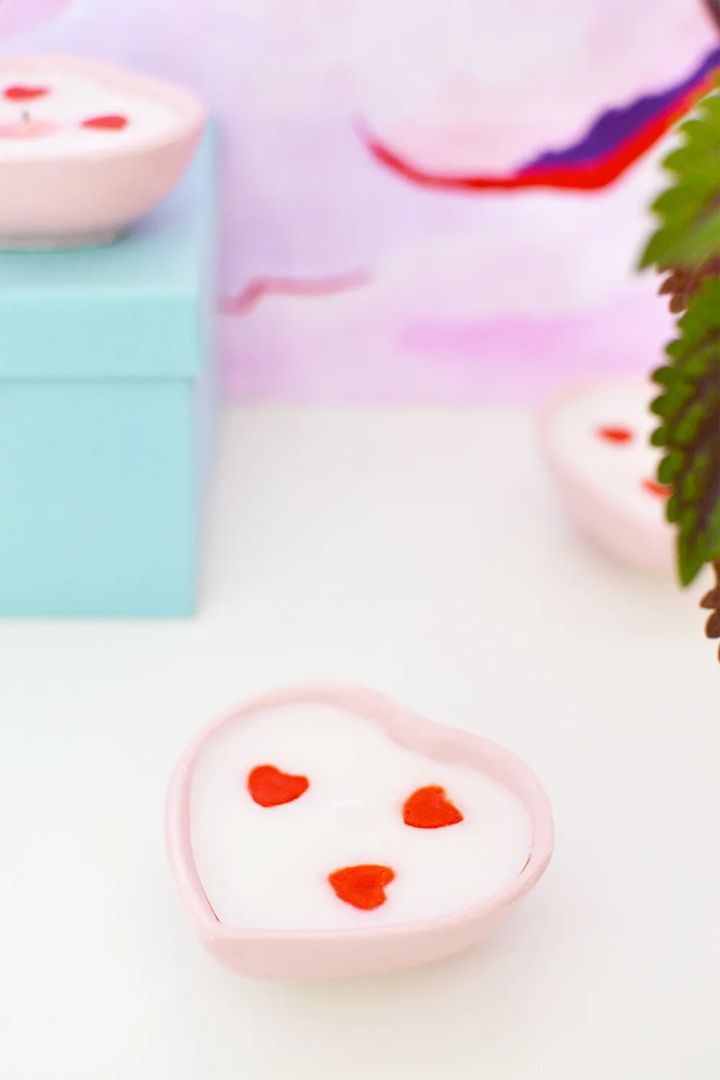 heart candle bowl