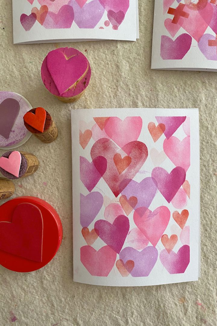 stampes valentines day art