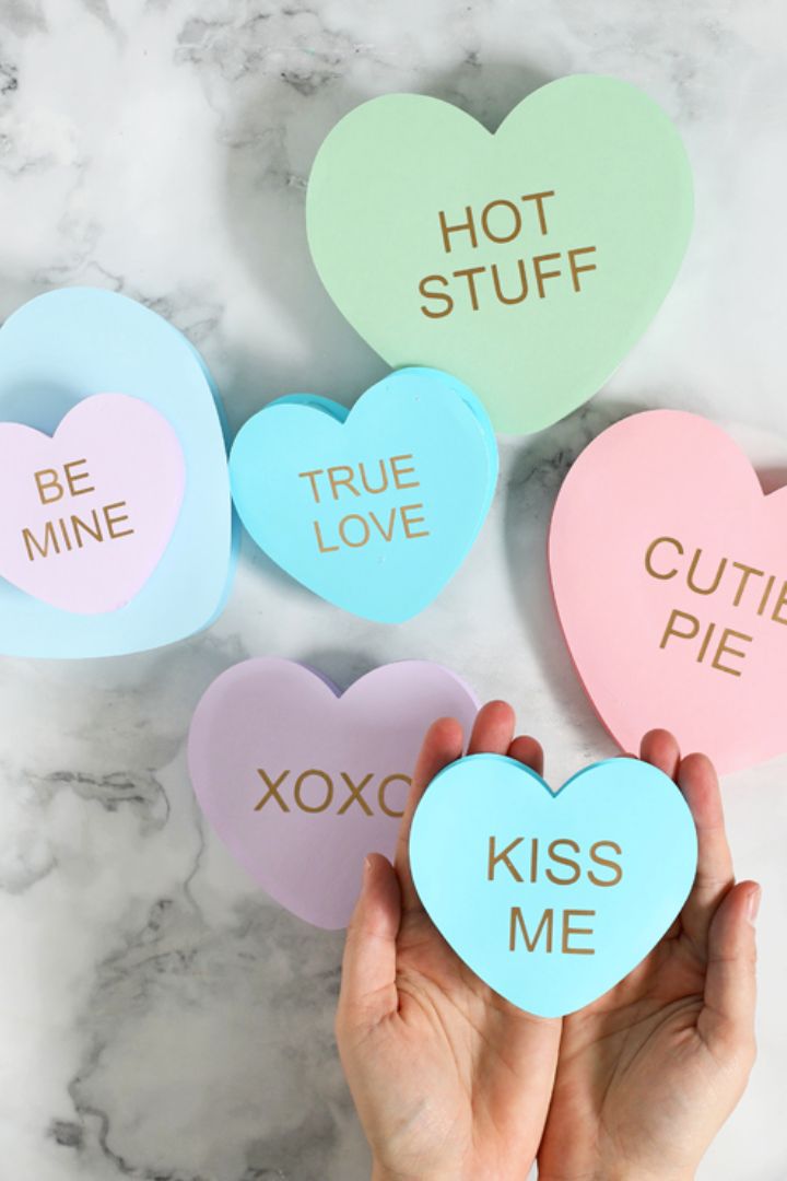 conversation hearts paper craft