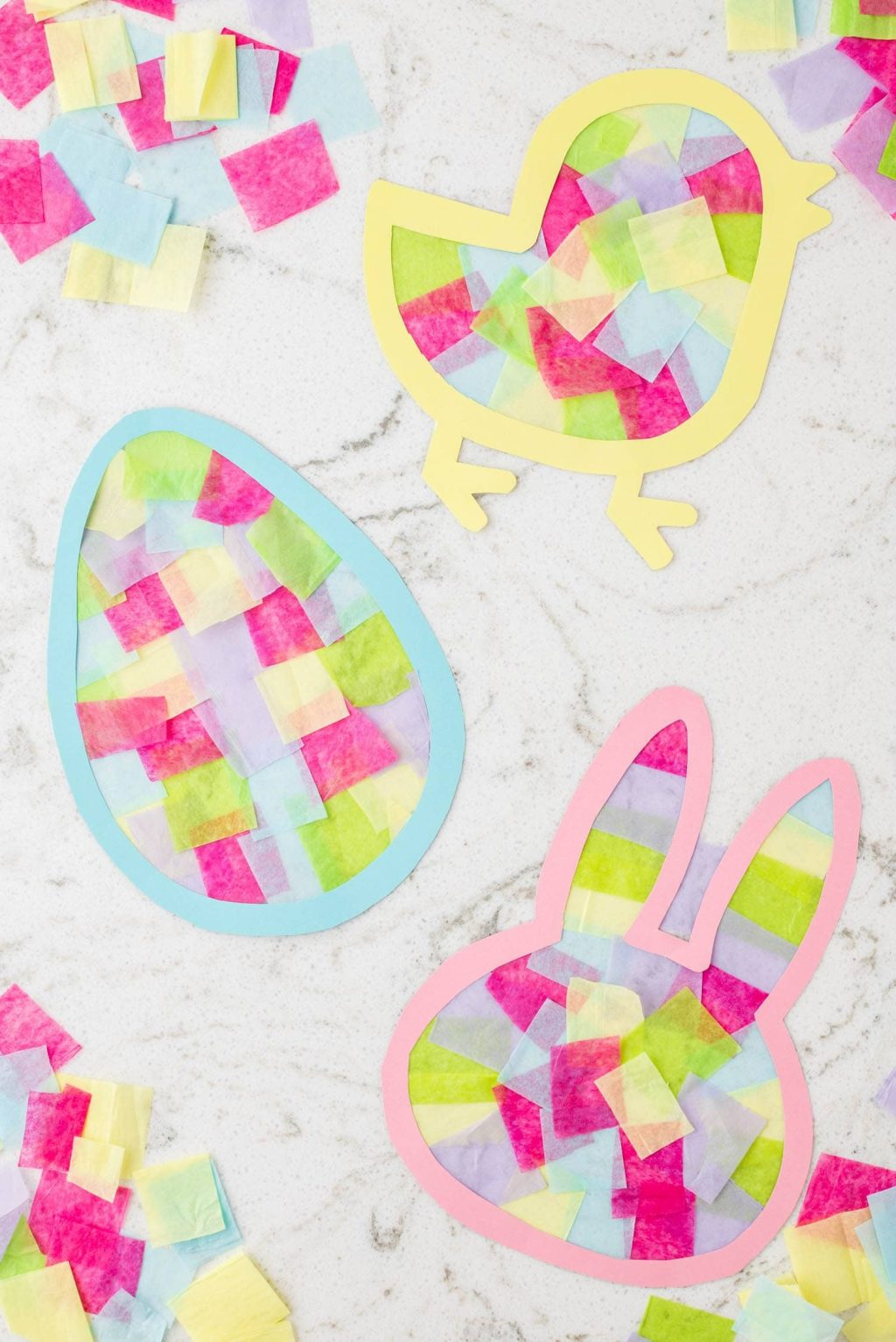 easter paper suncatchers