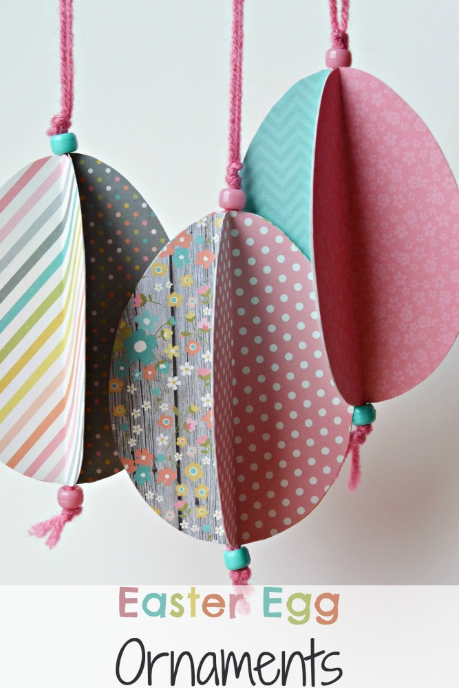 easter egg paper ornaments