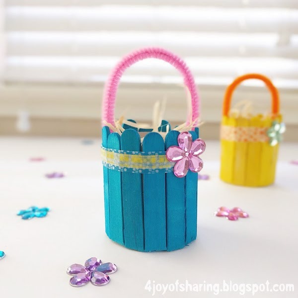 popsicle stick basket diy