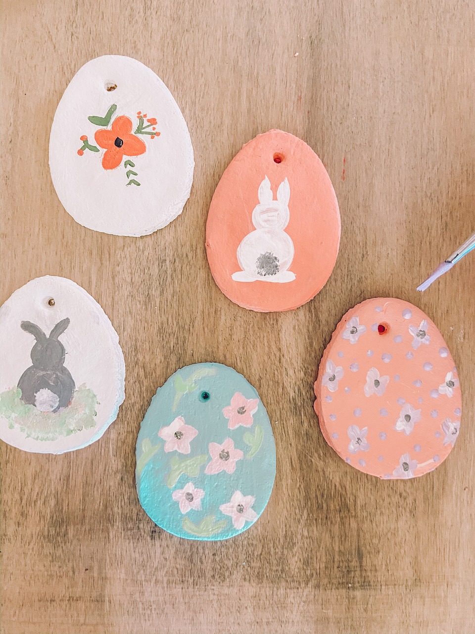 salt dough easter eggs