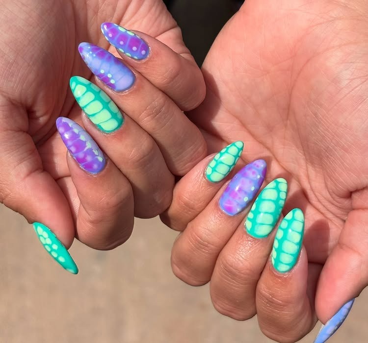 Mermaid Scale Nail Art